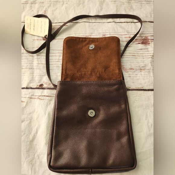 Handmade Leather Walkabout Bag With Stone Inlay Breezy Mountain Leather NWT - Picture 4 of 8